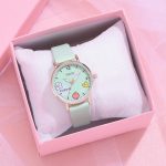 Gaiety new women fashion Pu Watch Bracelet combination set